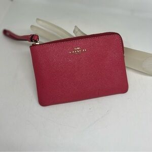 COACH Pink Leather Wristlet